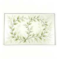 Tapis de souris en verre trempé coloré avec repose-poignets en silicone souple, anti-traces de doigts, facile à nettoyer, verre trempé sérigraphié