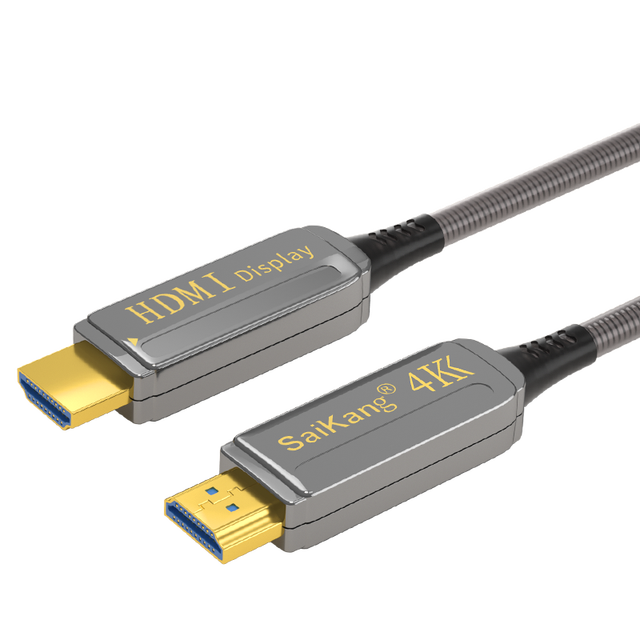 Ultra Speed Certificated Armored Hdmi 2.0 2.1 V 4k 8k Cable Hdmi 2 0 Am to Am Active Cable Optical Cable Polybag White Stock