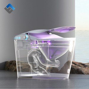 Hiện đại thông minh phòng tắm nhà vệ sinh với tự động xả nước điều khiển từ xa 110-220V bao gồm Bìa tấm thoát nước (P-trap S-trap) - Product Image 3