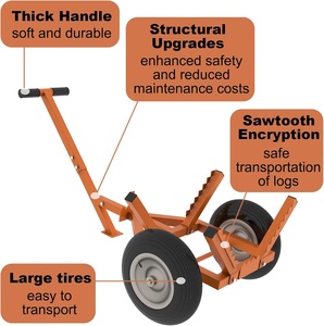 440 libbre Log Dolly <span class=keywords><strong>con</strong></span> gancio e catena portabagagli ATV Log Cart a mano <span class=keywords><strong>ruote</strong></span> pneumatiche da 16 pollici - Product Image 2