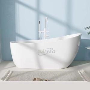 <span class=keywords><strong>Baignoire</strong></span> autoportante moderne en acrylique luxueuse et portable, en acrylique, pour appartement et hôtel - Product Image 1