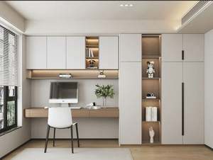 Librería de Madera Moderna y Sencilla Hecha a Medida con Integración de Escritorio, Ecológica y que Ahorra Espacio para Oficina en Casa, Dormitorio o Escuela - Product Image 2