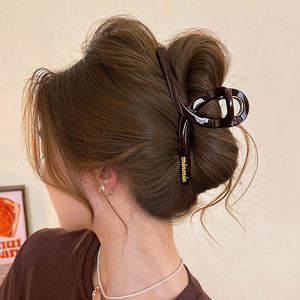 Large Cross-shaped Handmade PC Hair <b>Clip</b> Women's High-End Updo Shark <b>Clip</b> for Back Head 2025 New Style Voluminous Hair Accessory - Product Image 4