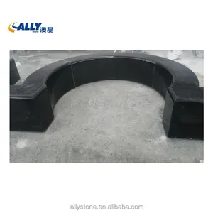 उच्च-गुणवत्ता पॉलिश अंगोला काले ग्रेनाइट घुमावदार curbstones विनिर्माण अंगोला काले ग्रेनिटो टाइल
