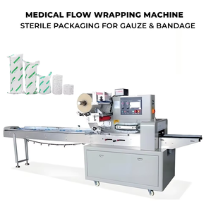 Di alta qualità del cuscino automatico rotante Sterile crêpe Medical garza bendaggio macchina per tampone rullo quadrato - Product Image 1