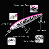 NOUVEAU Leurre Minnow OEM 11cm 27g pour la pêche en eau profonde, leurre de pêche à la traîne pour thon et gros gibier, équipement de pêche en mer