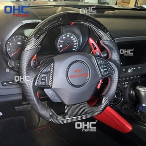 <span class=keywords><strong>Volante</strong></span> Inteligente de Fibra de Carbono Real con LED en Stock en EE. UU. para Chevy Chevrolet Camaro SS 2016-2024, <span class=keywords><strong>Volante</strong></span> Completamente de Cuero - Product Image 4