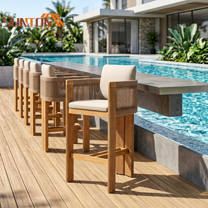 Lusso impermeabile moderno Set di mobili da giardino in legno di Teak divano divano componibile per Hotel Beach Park uso balcone - Product Image 3