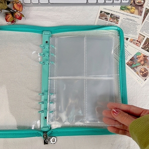 <span class=keywords><strong>A5</strong></span> chất kết dính tay áo PP photocard Túi Refill trang tấm bảo vệ nhựa giao dịch thẻ tay áo cho 6 vòng Album ảnh Chất kết dính - Product Image 4