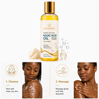 Sérum et Huile Éclaircissants et Blanchissants à l'Acide Kojique Pressé à Froid, 100% Pur, Naturel et Biologique, Enrichi en Vitamine C, pour Soins de la Peau - Vente en Gros OEM