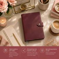 Carnets vierges en similicuir laser-safe avec fermoir, couverture en cuir PU, format A5, journaux personnalisables avec logo pour gravure laser