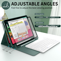 Kenke-Étuis de clavier sans fil réglables à angle détachable pour iPad Air 2025, 4567 pouces, nouveauté 10.9
