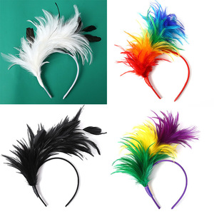 DAMAI - Fascinador de Plumas para Mujer, Accesorio para el Cabello, Diadema, Sombrero Fascinador para Cóctel, Boda, Fiesta de Té - Product Image 2
