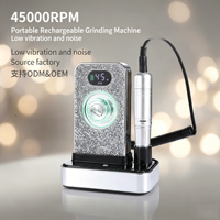Nouvelle machine à polir les ongles sans fil rechargeable XSUV-717 avec base 36W 45000 tr/min, perceuse à ongles portable avec strass