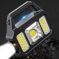 Lampe de travail COB super lumineuse de 1000 lumens, lampe de camping multifonctionnelle pour l'extérieur, lanterne solaire rechargeable, lampe torche LED