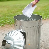 Grande poubelle de jardin, incinérateur, brûleur à feu, brûleur à papier, brûleur à feuilles, brûleur à branches