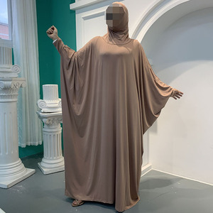 Abaya à capuche pour la prière, pour l'Aïd, Ramadan, vente en gros, vêtements islamiques pour femmes musulmanes, robe en jersey de coton, en stock - Product Image 4