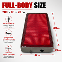 Matelas de luminothérapie LED rouge pour le corps entier, système de récupération et de bien-être, soulagement de la douleur, 660nm 850nm, lit infrarouge proche pour spa et usage domestique