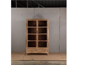Vitrine d'exposition haut de gamme en bois massif avec portes en verre transparent et artisanat de qualité supérieure - Product Image 4