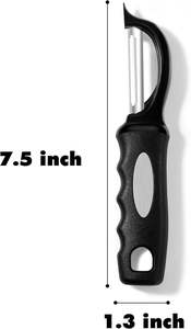 Paquete de 2 Peladores de Verduras Giratorios de Acero Inoxidable de Primera Calidad, Utensilio de Cocina Ecológico y Sostenible, Color Negro, Logotipo Personalizado - Product Image 2