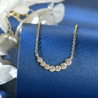 Offre Exceptionnelle : Collier Lariat en Argent 925 avec Moissanite Grade D VVS1, Forme V, Style Sourire, Bijou de Mode Iced Out pour Femme