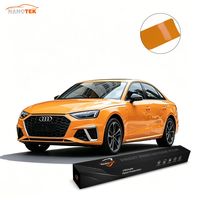Film de protection de peinture automobile auto-cicatrisant en TPU coloré, orange brillant, facile à installer, compatible OEM ODM