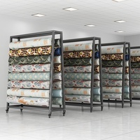 Présentoir mobile en tissu Étagère de rangement pour nappes en tissu Étagère de présentation d'échantillons