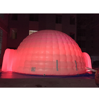 Tente gonflable igloo de boîte de nuit éclairée par LED