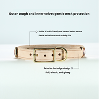 Großhandel Maßgefertigtes Leder-Haustierhalsband Verstellbar Einfaches Design Mit Edelstein-Dekoration Personalisiertes Luxus-Halsband für Hunde und Katzen