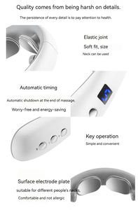 Masajeador de Cuello Eléctrico Inteligente Inalámbrico sin Cables con 10 Modos y 16 Niveles de Vibración, Pulso y Calor para Alivio Profundo del Dolor del Tejido - Product Image 3