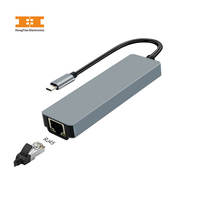 Accessoires pour ordinateur portable Dock d'extension d'ordinateur Multiport 5 en 1 USB C Hub RJ45 1000M USB 3.0 2.0 PD 100W HDTV Docking Station