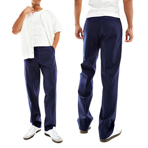 Gingtto Casual fornitura di fabbrica comodo all'ingrosso sottile di cotone e <span class=keywords><strong>lino</strong></span> <span class=keywords><strong>pantaloni</strong></span> da uomo - Product Image 1