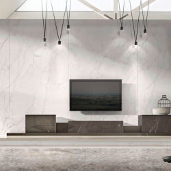 ชุดวางทีวีหินอ่อนสีดำสไตล์อิตาลี Updecors รุ่น UP-015 รูปทรงสี่เหลี่ยมแบบต่อชิ้น  ฐานวางทีวีหินอ่อนรูปทรงไม่สม่ำเสมอ - Product Image 6