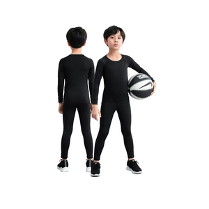 Fitness Breathable Men and Kids Sports Athletic Wear Workout Outfits Tight Fitness Elastic Waist Gym <strong>T</strong> <strong>Shirt</strong> and Pants - Product Image 6