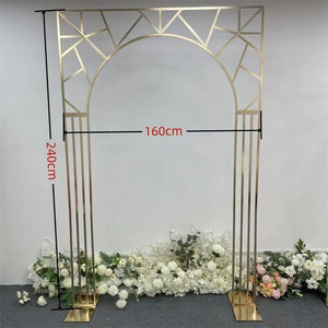 KL-FS005 Wholesale Gold Metal Flower <b>Stand</b> Background Frame Modern Large Gold Tall Flower <b>Stand</b> for <b>Wedding</b> <b>Backdrop</b> Decor - Product Image 4