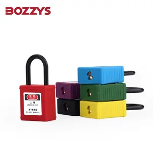 Safety Electrical Padlocks Custom Waterproof Non-conductive Mini Coloured Loto Safety Padlock With Master Key For Electrical Equipment Lockout Tagout