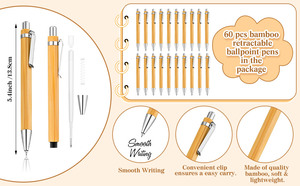 Stylo bille écologique en bois naturel noir, largeur d'écriture 1,0 mm, en plastique recyclé, avec logo personnalisé gravé au laser, promotionnel - Product Image 6