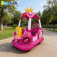 Voiture tamponneuse électrique Princesse pour deux personnes, simulant la conduite, avec musique et lumières, pour parcs d'attractions intérieurs/extérieurs pour enfants