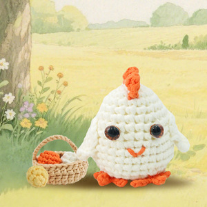 Juguetes de peluche de Pascua <span class=keywords><strong>para</strong></span> niños, cesta de huevos, decoración, patrón de ganchillo, <span class=keywords><strong>Amigurumi</strong></span>, pollito, tejer, Kit Diy, costura <span class=keywords><strong>para</strong></span> <span class=keywords><strong>principiantes</strong></span> - Product Image 4