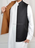 Rompi Arab Kustom Islami Saudi Arab Dua Sisi untuk Pria, Rompi Shalwar Kameez