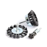 Brosse en fil de laiton pour décapage de peinture, qualité industrielle, outil de polissage monté sur broche