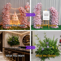 Guirlande florale artificielle OLERAY, toucher réel, eucalyptus, pour allée ou décoration au sol