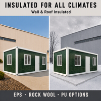 Maisons modulaires préfabriquées économiques avec assemblage rapide et conception intégrée mobile, adaptées aux bureaux