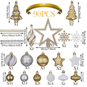 EAGLEGIFTS <strong>Wholesale</strong> 3-27cm <strong>Christmas</strong> Tree Decorations Hanging <strong>Ornaments</strong> Golden Xmas <strong>Christmas</strong> Ball - Product Image 2