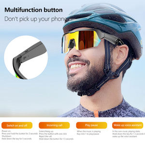 <strong>Customized</strong> YJ006 Stylish Cycling Wireless Smart Glasses UV 400 Protection Lightweight Design Microphone Wearable <strong>Headset</strong> Calling - Product Image 5