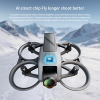 Drone caméra A30 PRO Mini pour débutants, quadricoptère en plastique léger, positionnement, mode sans tête, objectif réglable à 180 degrés, télécommande
