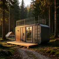 Capsule Spatiale Modulaire Préfabriquée Respirante de Type Cabine Apple, Couleur Personnalisée, Vente Directe Usine, pour Chambre, Hébergement Agricole, Bureau Extérieur