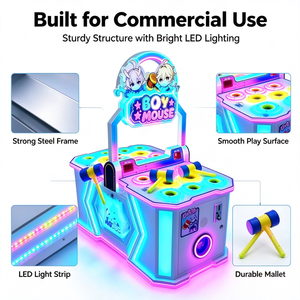 Macchina <span class=keywords><strong>da</strong></span> gioco a gettoni per genitori e figli con martelli su cavi e due mazzi di carte, ideale per centri divertimento familiari e zone <span class=keywords><strong>giochi</strong></span> nei centri commerciali - Product Image 2