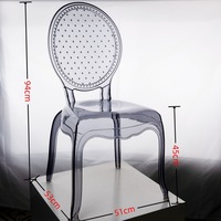 Acrylique Transparent Palais Extérieur Dos Nu Chaise Simple Hôtel Banquet Salle De Mariage Chaise