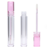 Tube de brillant à lèvres vide transparent le plus vendu en gros personnalisé propre logo bonne qualité 8ml bouteille vide ronde